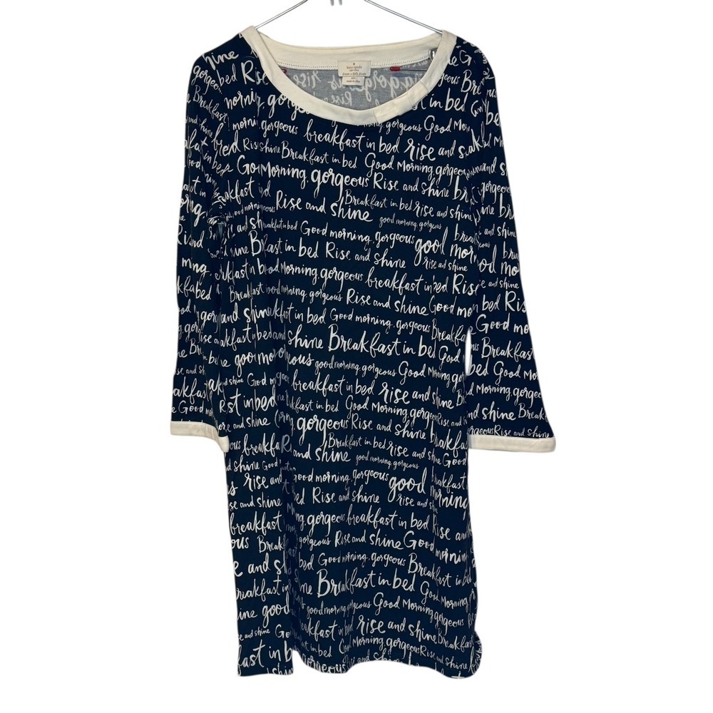 Kate Spade New York Womens Dress Writing Print Pullover Loungewear Junior Size 1